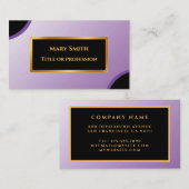 Elegant Paars Gold Professional Visitekaartje (Voorkant / Achterkant)