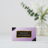 Elegant Paars Gold Professional Visitekaartje (Staand voorkant)
