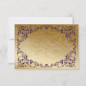 Elegant  Paars Gold RSVP-kaart RSVP Kaartje (Achterkant)