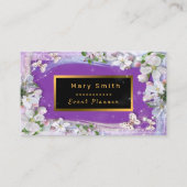 Elegant Paars Gold Voeg Jouw tekst Visitekaartje t (Voorkant)