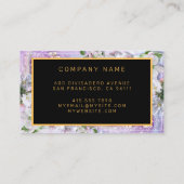 Elegant Paars Gold Voeg Jouw tekst Visitekaartje t (Achterkant)