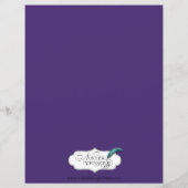 Elegant Paars Gothic Night Posh Wedding Menu (Achterkant)