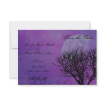 Elegant Paars Gothic Posh Wedding Save the Date