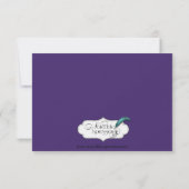 Elegant Paars Gothic Posh Wedding Save the Date (Achterkant)