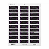 Elegant Paars Goud Retouradreslabel Etiket (Full Sheet)