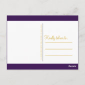 Elegant Paars | Goudcollege Hartelijk dank Briefkaart (Achterkant)