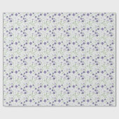 Elegant Paars Green Waterverf Flower Pattern Cadeaupapier (Vlak)