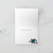 ELEGANT PAARS GRENSOVERSCHRIJDEND ROOS DANK U KAAR BEDANKKAART (Binnen)