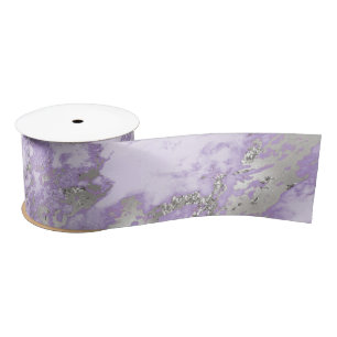 Elegant Paars Grijs Abstract Chic Patroon Satijnen Lint