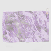 Elegant Paars grijs Abstract grafisch patroon Golfhanddoek (Horizontaal)