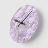 Elegant Paars grijs Abstract grafisch patroon Ronde Klok (Hoek)