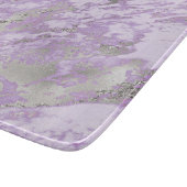 Elegant Paars grijs Abstract grafisch patroon Snijplank (Hoek)