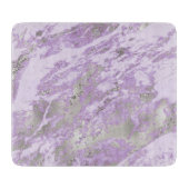 Elegant Paars grijs Abstract grafisch patroon Snijplank (Voorkant)