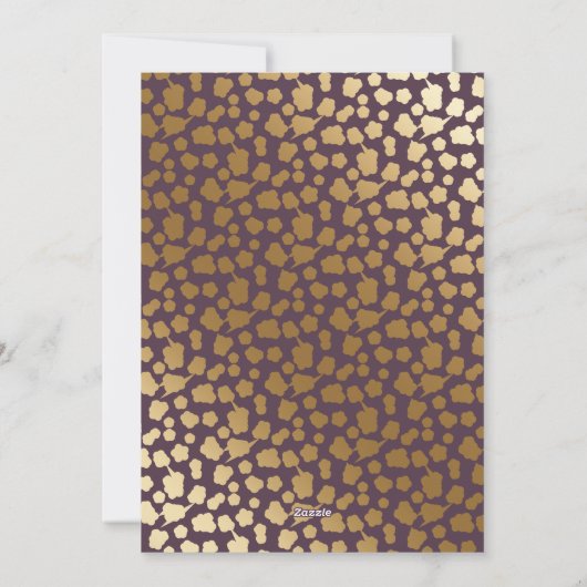 Elegant Paars Happy Pawlidays Gold Stars Foto Feestdagenkaart (Achterkant)