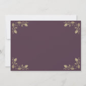 Elegant Paars Holly behaalt kerstfeestdag Kaart (Achterkant)