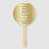 Elegant Paars Huwelijksprogramma Handwaaier (Achterkant)