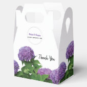 Elegant Paars Hydrangea Wedding Bedankdoosjes (Geopend)