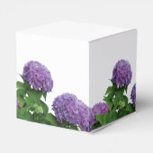 Elegant Paars Hydrangea Wedding Bedankdoosjes (Achterkant)