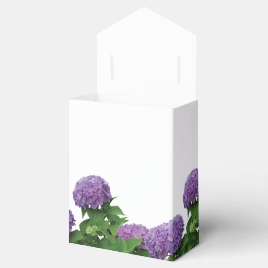 Elegant Paars Hydrangea Wedding Bedankdoosjes (Geopend)