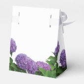 Elegant Paars Hydrangea Wedding Bedankdoosjes (Achterkant)