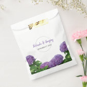 Elegant Paars Hydrangea Wedding Bedankzakje (Gezegeld)