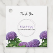 Elegant Paars Hydrangea Wedding Gift Bedankjes Labels (Voorkant)