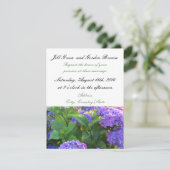 Elegant Paars Hydrangea Wedding Invitation Kaart (Staand voorkant)