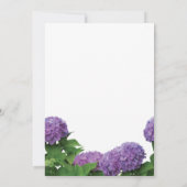 Elegant Paars Hydrangea Wedding Invitations Kaart (Achterkant)