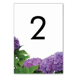 Elegant Paars Hydrangea Wedding Kaart