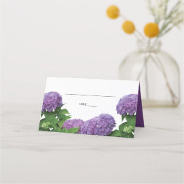 Elegant Paars Hydrangea Wedding Place Card Plaatskaartje