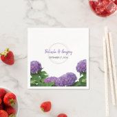 Elegant Paars Hydrangea Wedding Servet (Insitu)