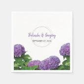 Elegant Paars Hydrangea Wedding Servet (Voorkant)