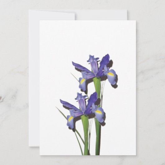 Elegant Paars Iris Wedding Save the Date (Achterkant)