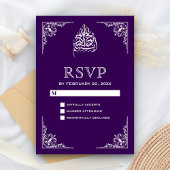 Elegant Paars islamitisch huwelijk RSVP
