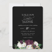 Elegant Paars Ivory Floral Bouquet Wedding Kaart (Voorkant)