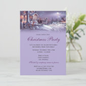 Elegant paars kerstfeest kaart (Staand voorkant)