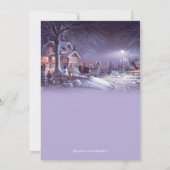 Elegant paars kerstfeest kaart (Achterkant)