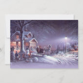 Elegant paars kerstfeest kaart (Achterkant)
