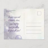 Elegant Paars kerstfeest Uitnodiging Briefkaart (Achterkant)