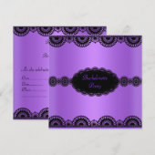 ELEGANT PAARS LACE BACHELORETTE PARTIJ INVITATIE KAART (Voorkant / Achterkant)