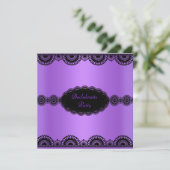 ELEGANT PAARS LACE BACHELORETTE PARTIJ INVITATIE KAART (Staand voorkant)