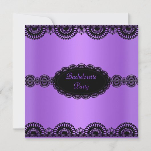ELEGANT PAARS LACE BACHELORETTE PARTIJ INVITATIE KAART (Voorkant)
