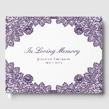 Elegant  Paars Lace Memorial Funeral