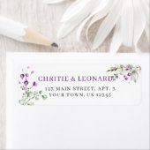 Elegant Paars Lavander Flowers Modern Label (Insitu)