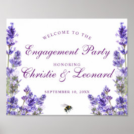 Elegant Paars Lavander Flowers Verloving Poster