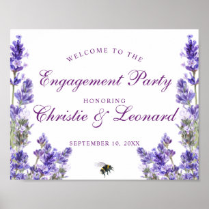 Elegant Paars Lavander Flowers Verloving Poster
