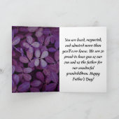 Elegant Paars Leaf Fathers Day for Son Feestdagen Kaart (Binnen)