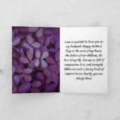 Elegant Paars lef vaderdag voor echtgenoot Feestdagen Kaart (Binnen)