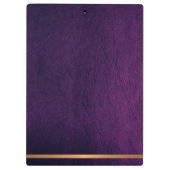 Elegant paars leren goud, monogrammen klembord (Achterkant)
