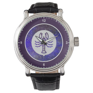 Elegant Paars Lijst Aangepaste dierentuin Galaxy Horloge